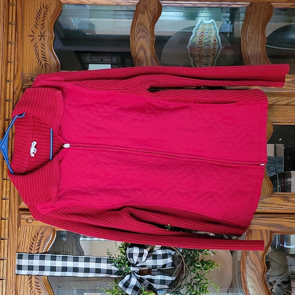 Womens quilted sweater jacket Croft&Barrow XL